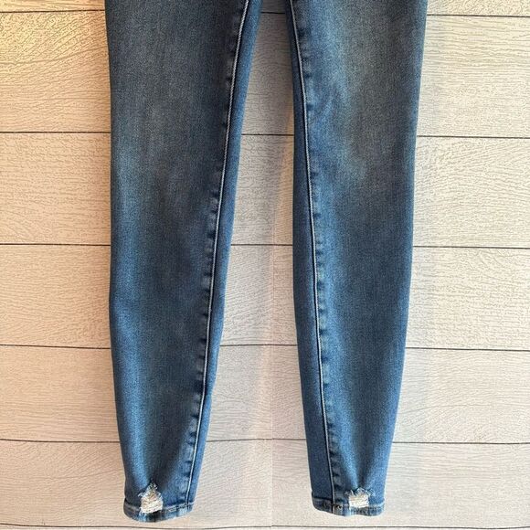 GOOD AMERICAN Good Legs Deep V Yoke Skinny Jeans in Indigo005 Size 0/25 - Picture 5 of 11